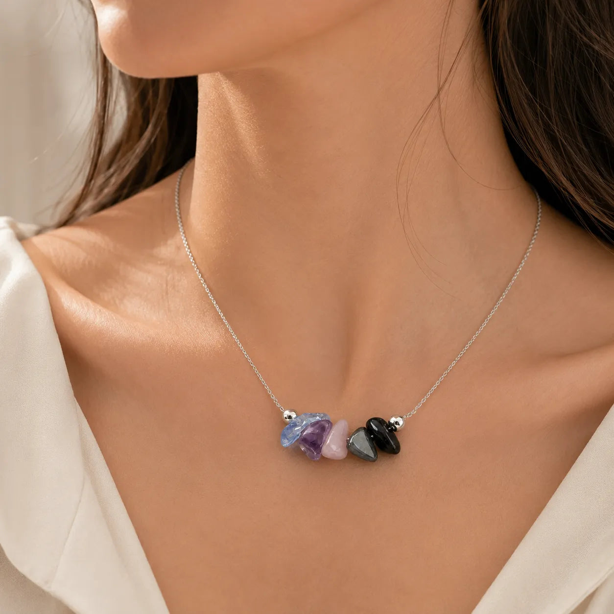 Minimalist Raw Crystal Necklace