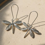 Minimalist Dragonfly Drop Earrings