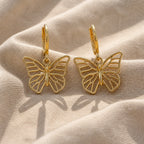 Minimalist Hollow Butterfly Earrings