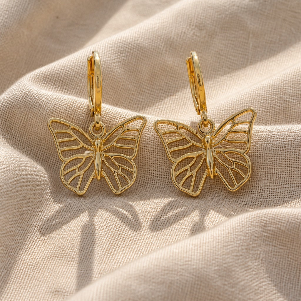 Minimalist Hollow Butterfly Earrings