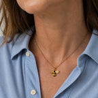 Minimalist Honey Bee Pendant Necklace