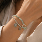 Moss Jade Double Layer Boho Bracelet