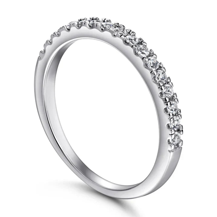 Elegant Thin Crystal Stacking Ring