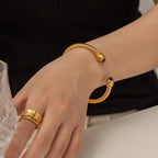 Gold Gemstone Bangle