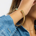 Gold Gemstone Bangle