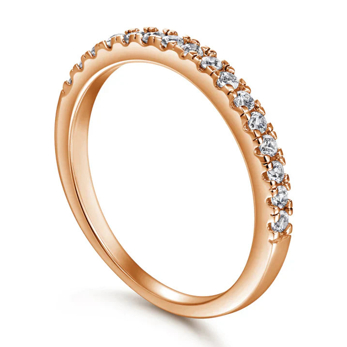 Elegant Thin Crystal Stacking Ring