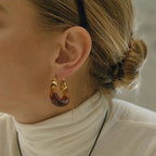 Serene Chunky Enamel Earrings