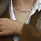 Wisteria Crystal Tennis Necklace