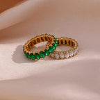 Crystals Simulant Gold Ring