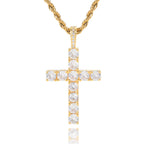 Gold Moissanite Cross Necklace