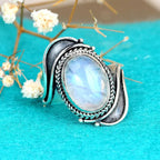 Elizabeth Moonstone Statement Ring