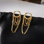 Gleaming Chain Hoop Earrings