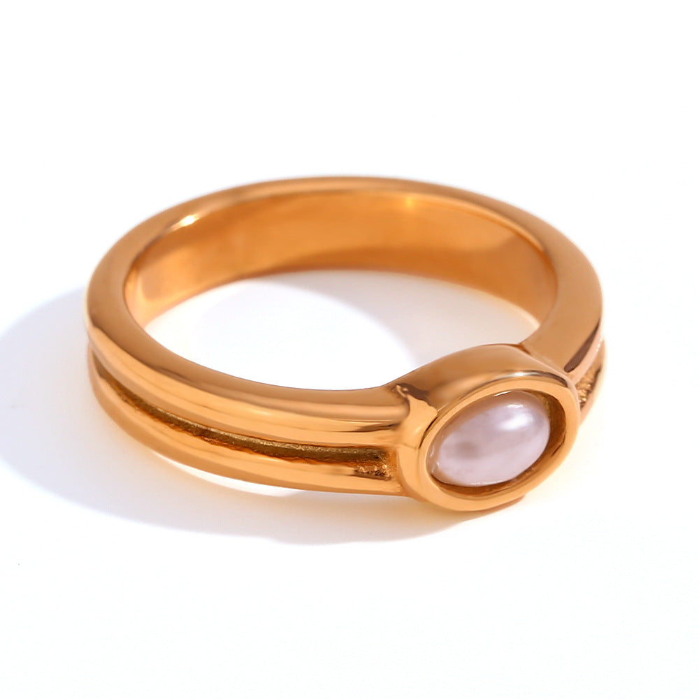 Pearl Delight Gold Ring