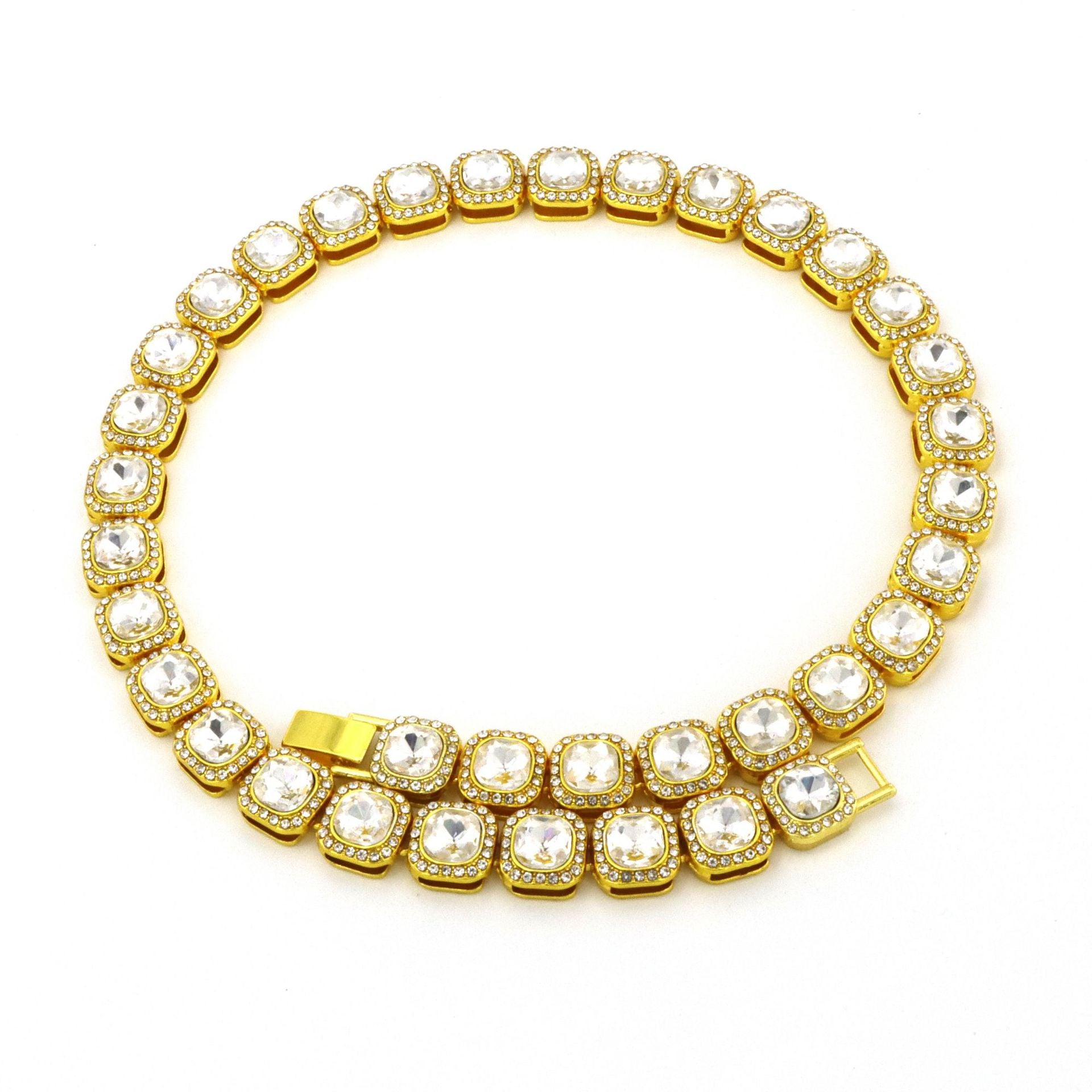 Golden Aura Tennis Necklace