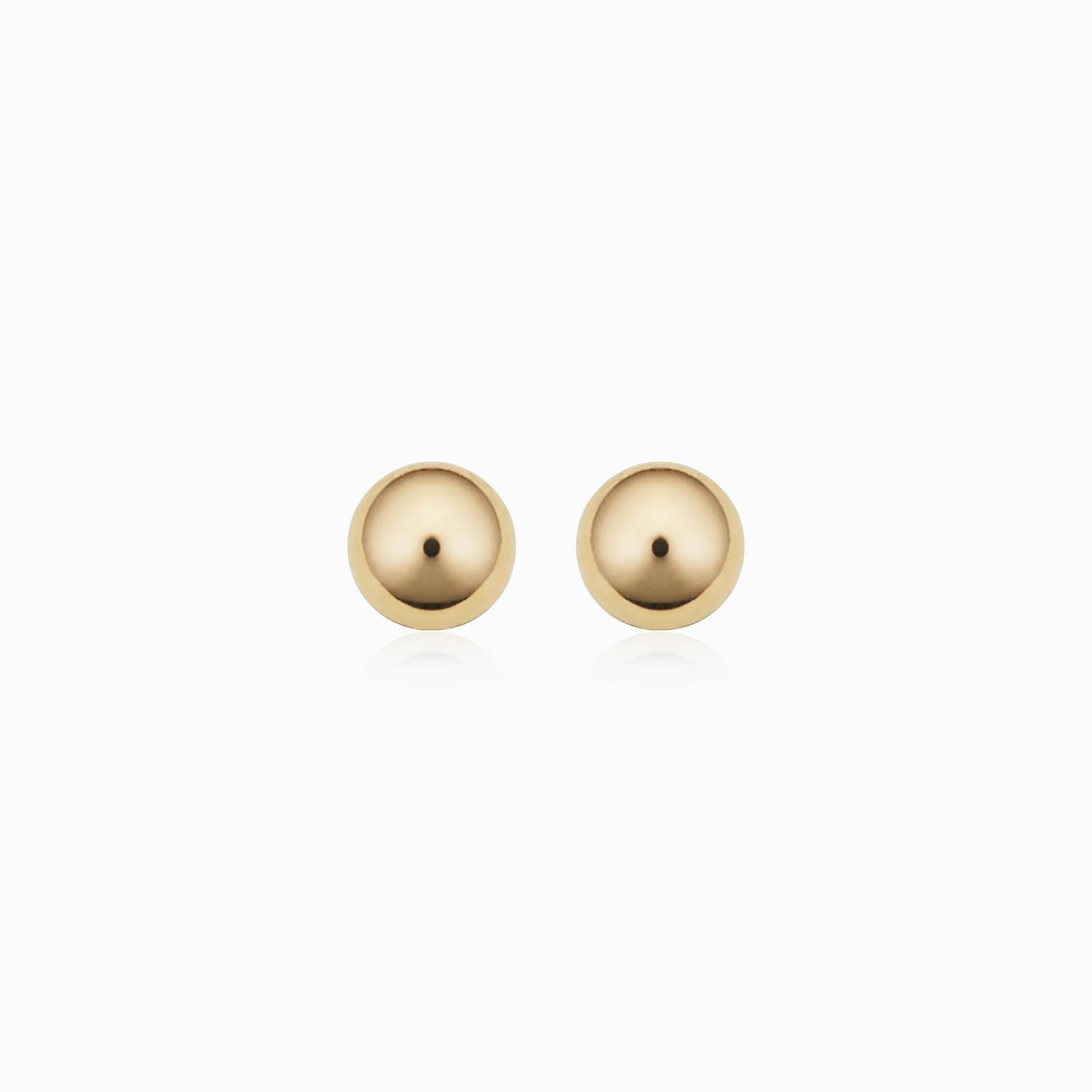 Polished Sphere Stud Earrings