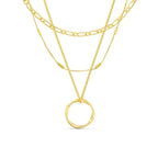Triple Strand Layer Necklace