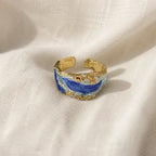 Ocean Wave Gold Ring
