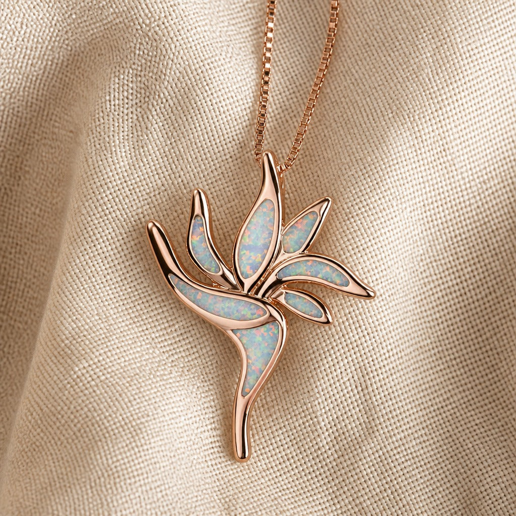 Opal Torch Pendant Necklace
