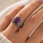 Ornate Oval Zirconia Ring