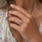 Oval Cut Silver Ring