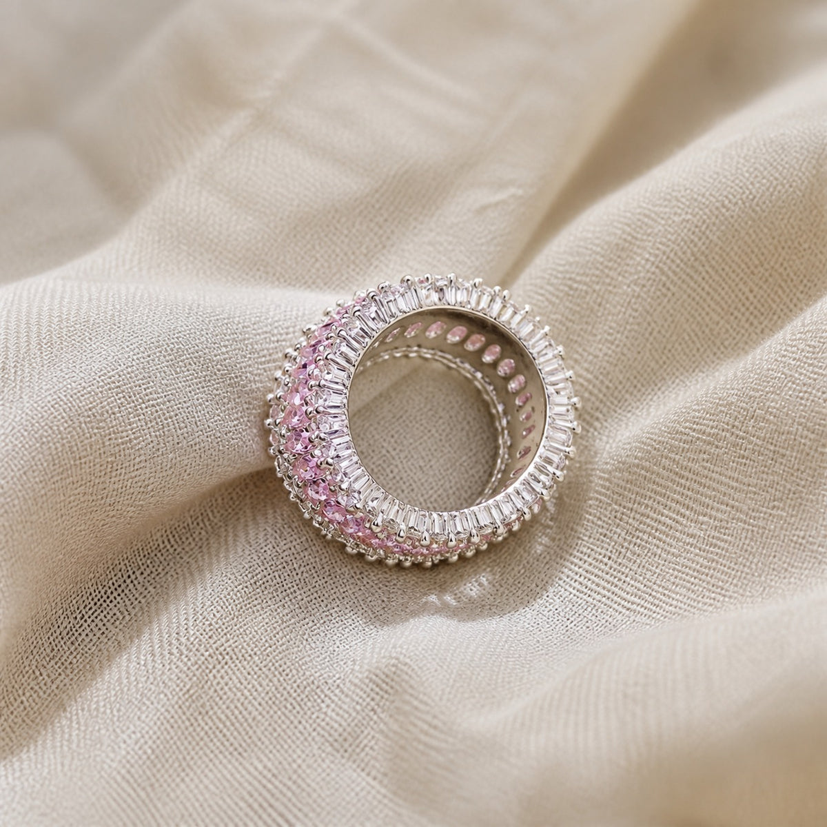 Oval Zirconia Cluster Ring