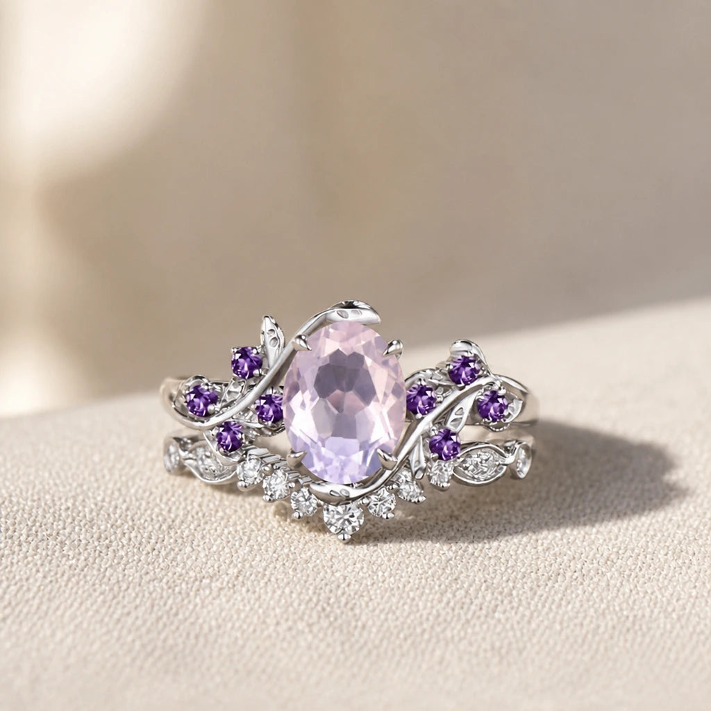Oval Cut Silver Ring