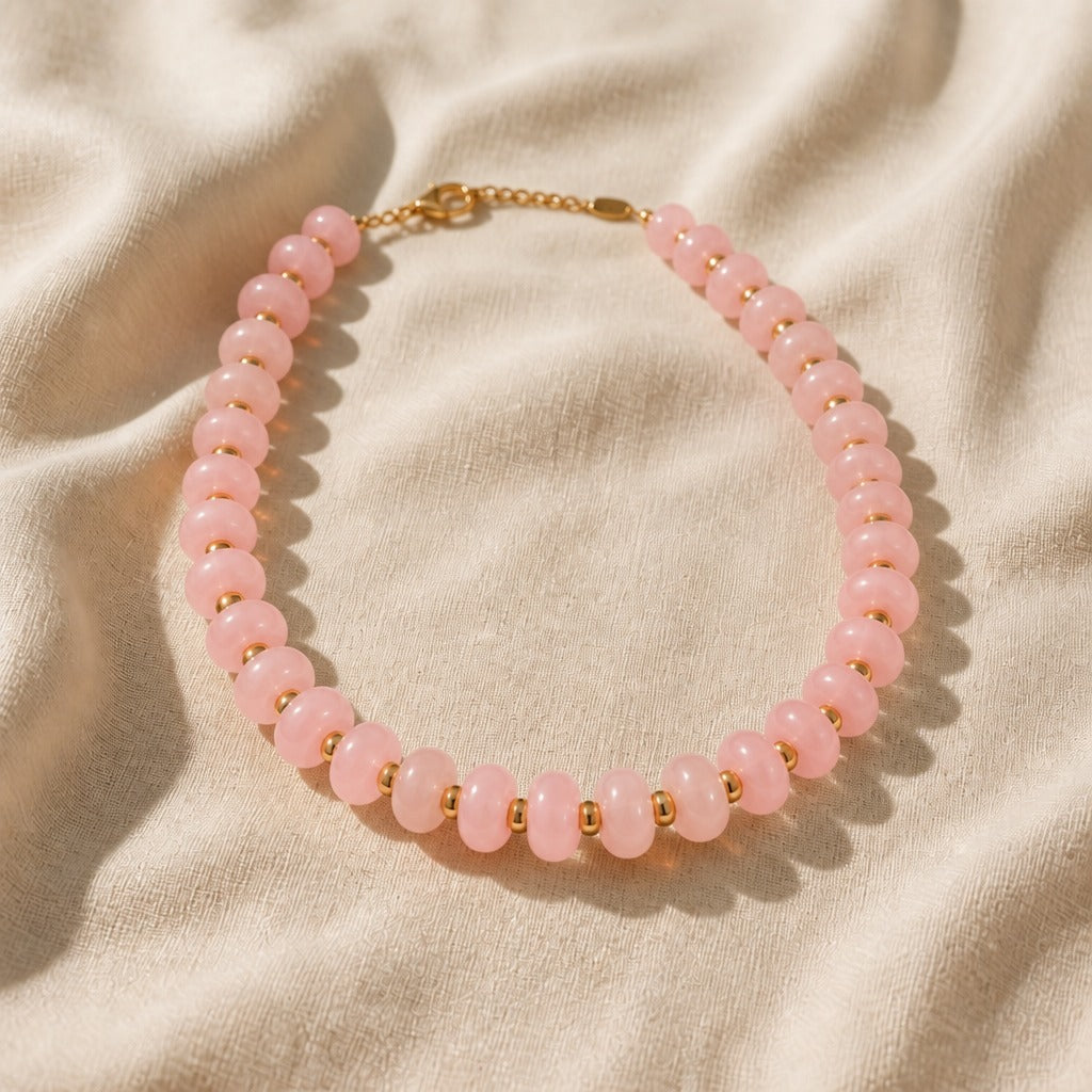 Bohemian Frosted Glass Bead Necklace