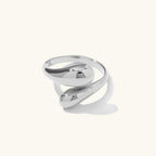 Radiant Teardrop Open Ring