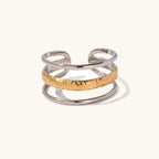 Veliora Radiant 3 Layer Gold Earrings