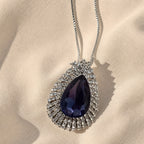 Prestigious Crystal Teardrop Pendant Necklace