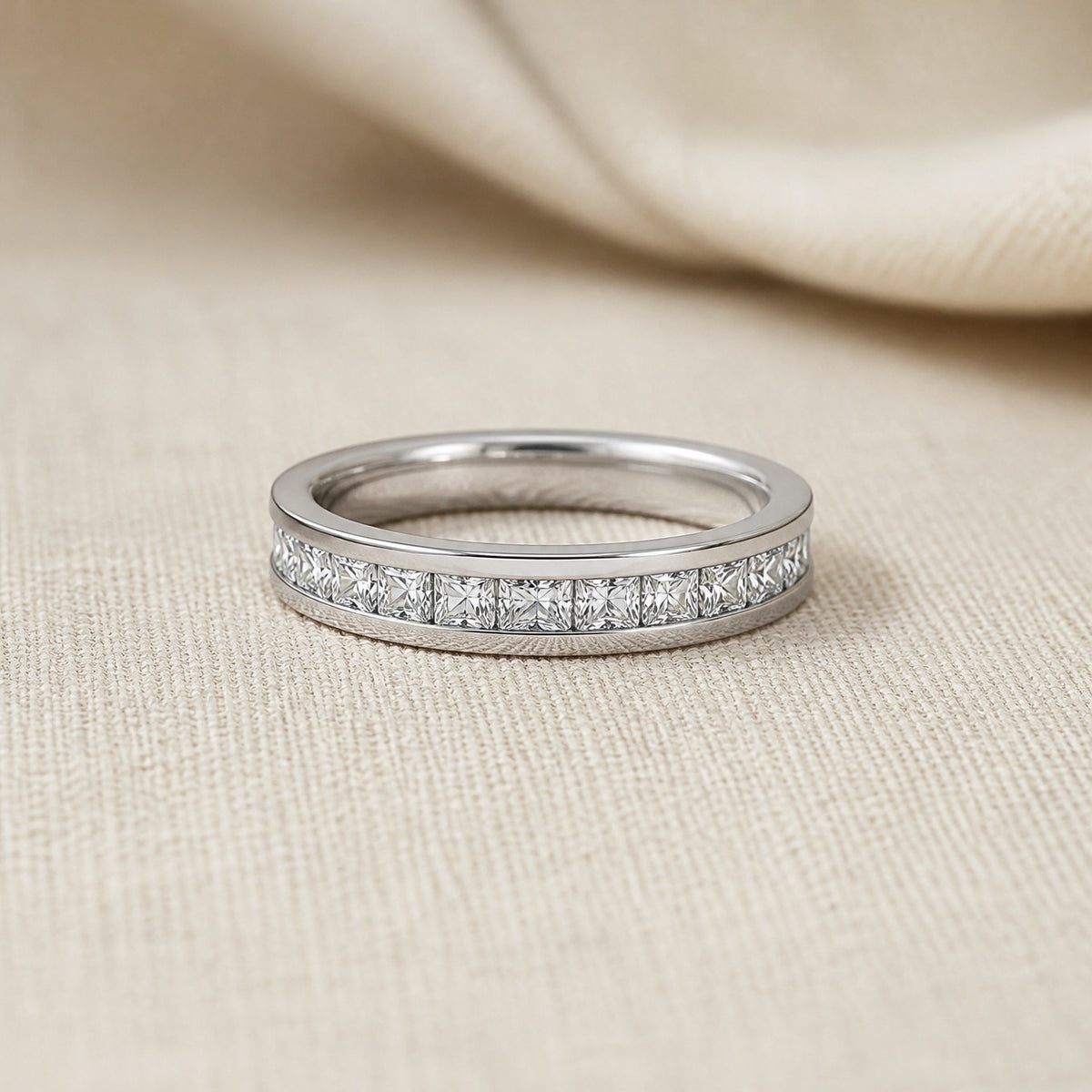 Princess Titanium Eternity Band