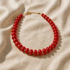 Bohemian Frosted Glass Bead Necklace