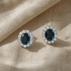 Regal Sapphire Stud Earrings