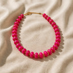 Bohemian Frosted Glass Bead Necklace