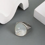 Mother of Pearl Signet Ring