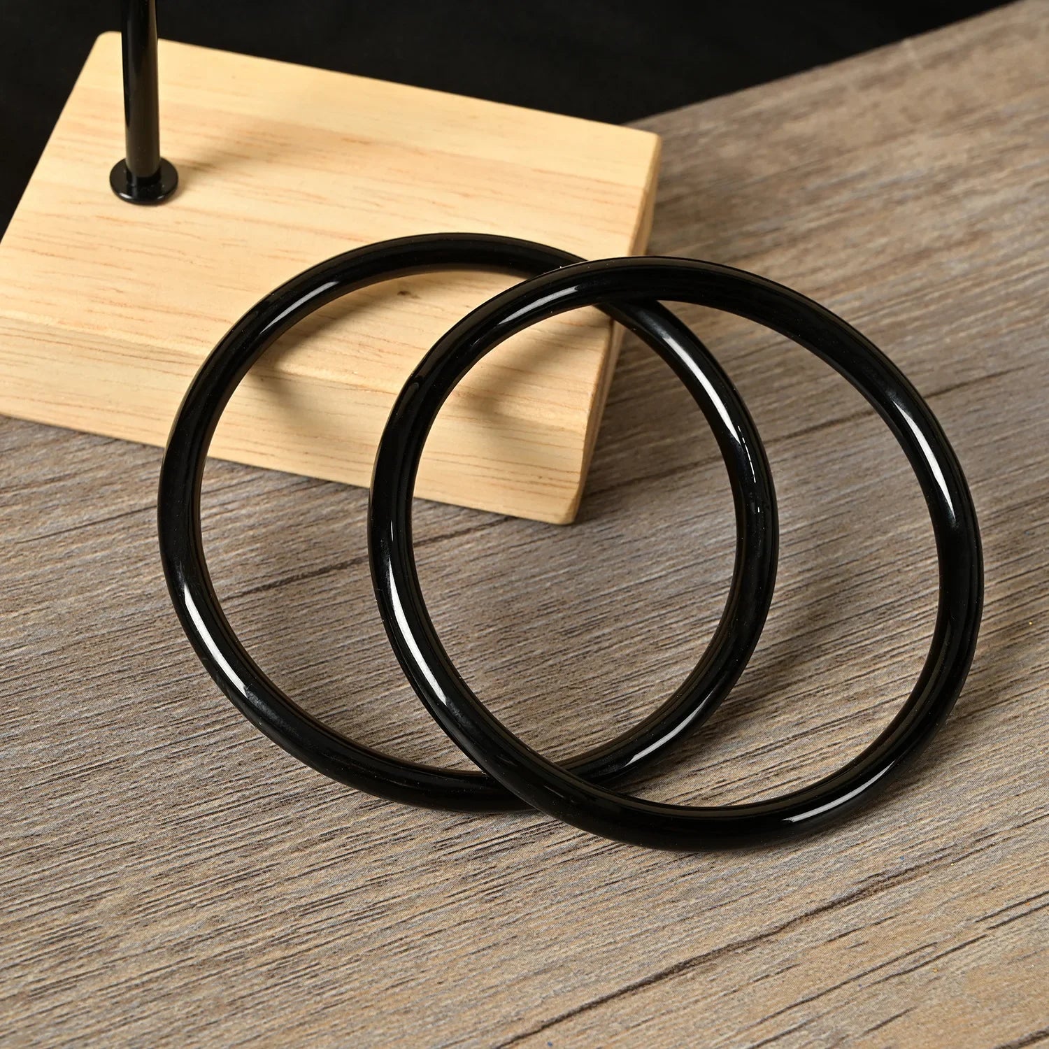 Polished Glass Jingle Bangles