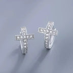 Exquisite Cross Hoop Earrings