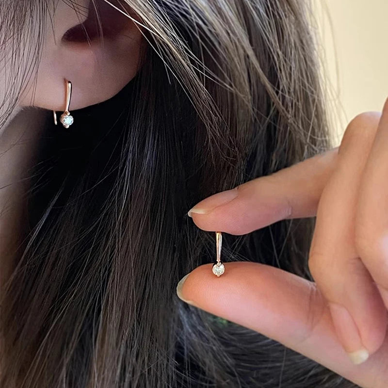 Polished Pierced Small Drop Earrings