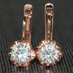 Elite Rose Gold Flower Earrings
