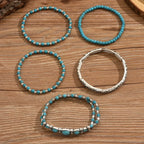 Bohemian Turquoise Beaded Bracelet Set