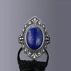 Vintage Silver Ornate Oval Ring