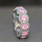Refined Shimmering Inlaid Zirconia Ring