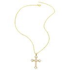 Exquisite Zirconia Cross Pendant Necklace