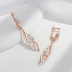 Graceful Floral Drop Zirconia Earrings