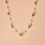 Bohemian Beaded Pearl Chain Necklace