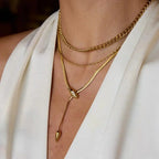 Vintage Gold Serpentine  Necklace