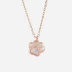 Paw Charm Rose Gold Necklace