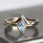 Timeless Chic Rhombic Imitation Opal Ring