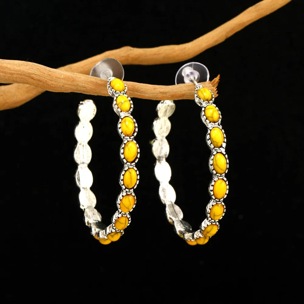 Graceful Silver Hoop Earrings