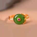 Square Charming Jade Ring